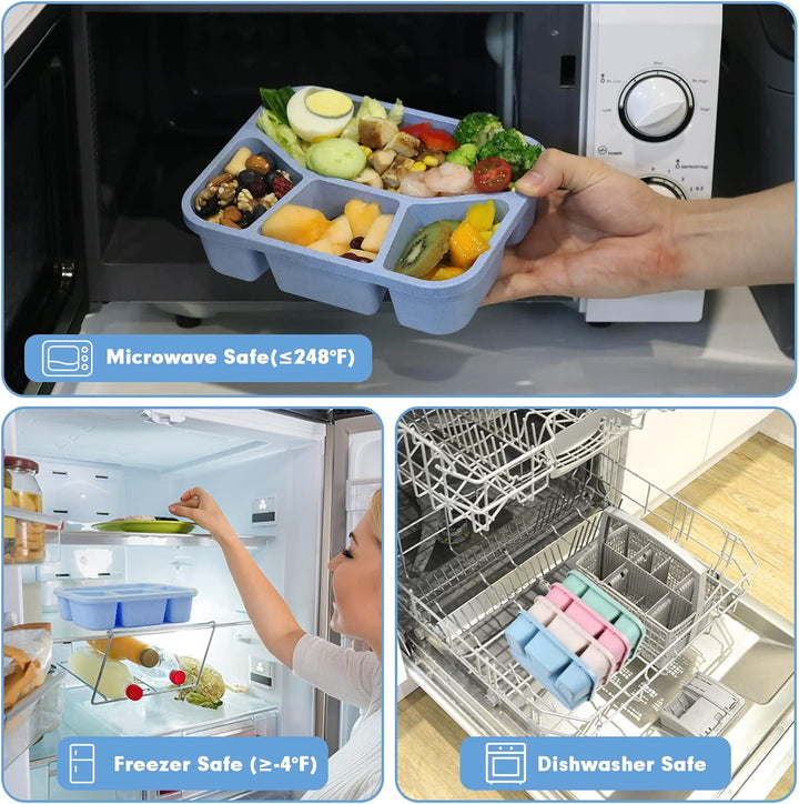 Lisslune | 4-Pack Bento Snack Box – 4 Compartments