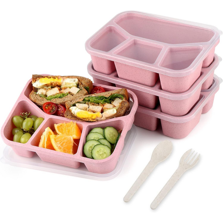 Lisslune | 4-Pack Bento Snack Box – 4 Compartments
