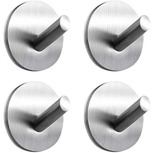 Lisslune | 4-Pack: Heavy Duty Durable 304 Stainless Steel Wall Hooks