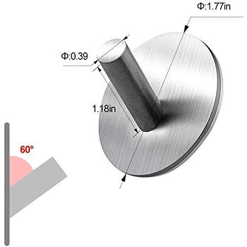 Lisslune | 4-Pack: Heavy Duty Durable 304 Stainless Steel Wall Hooks