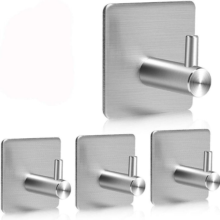 Lisslune | 4-Pack: Heavy Duty Durable 304 Stainless Steel Wall Hooks