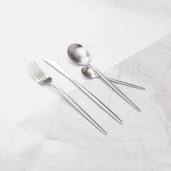 Lisslune | Modern Silver Cutlery Utensil Set