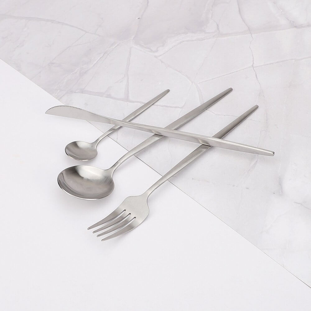 Lisslune | Modern Silver Cutlery Utensil Set