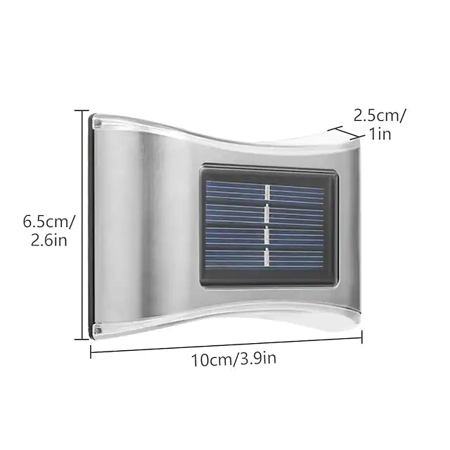 Lisslune | 4-piece: Solar Outdoor 6 LED Waterproof Wall Lights