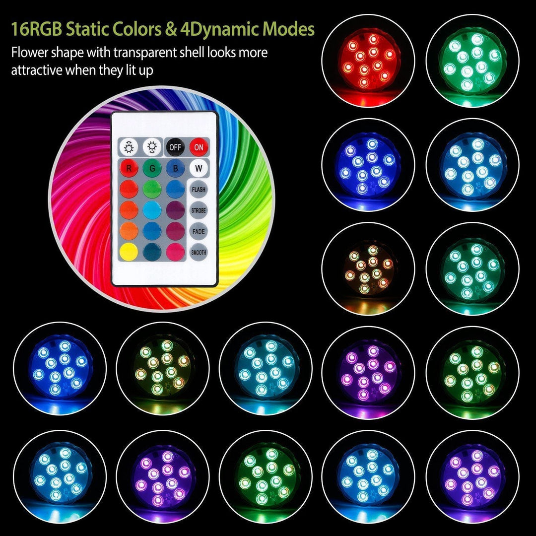 Lisslune | 4-Piece: Underwater RGB LED Lights