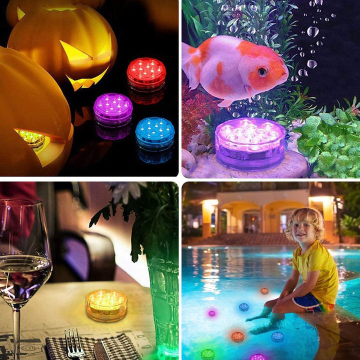 Lisslune | 4-Piece: Underwater RGB LED Lights