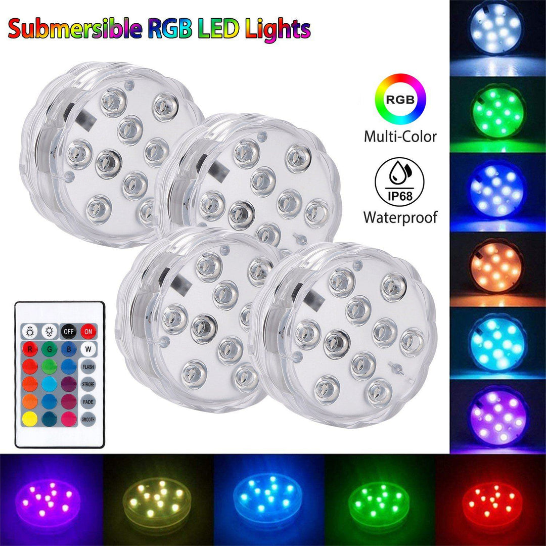 Lisslune | 4-Piece: Underwater RGB LED Lights