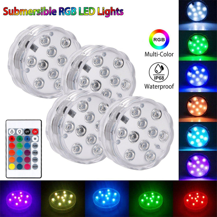 Lisslune | 4-Piece: Underwater RGB LED Lights