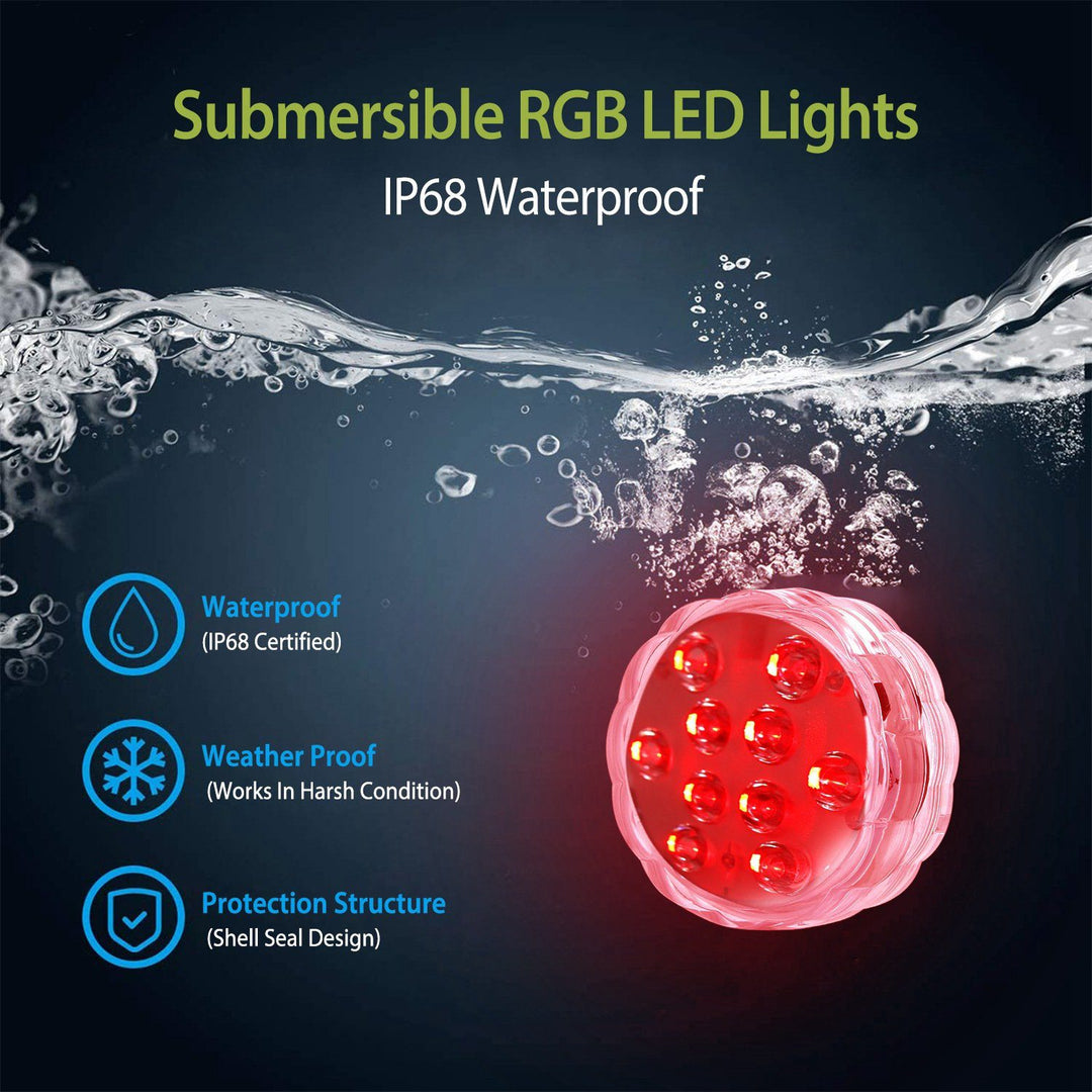 Lisslune | 4-Piece: Underwater RGB LED Lights