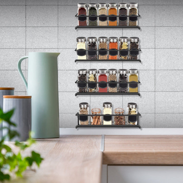 Lisslune | 4-piece: Wall-mounted spice racks