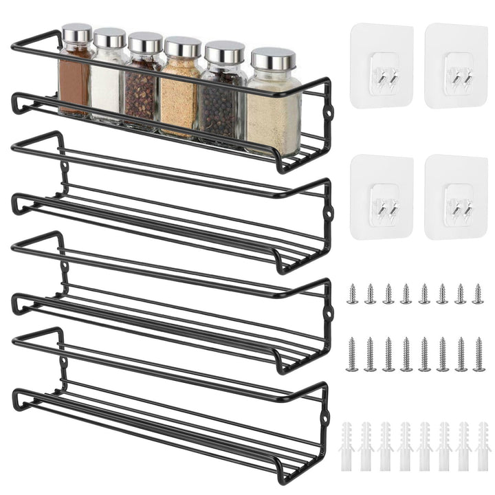 Lisslune | 4-piece: Wall-mounted spice racks