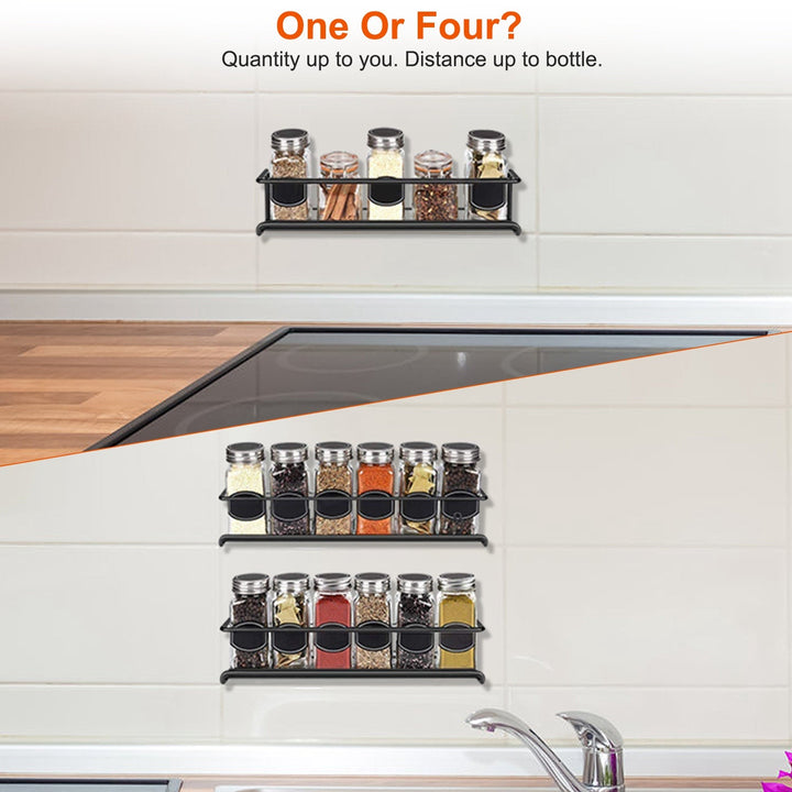Lisslune | 4-piece: Wall-mounted spice racks