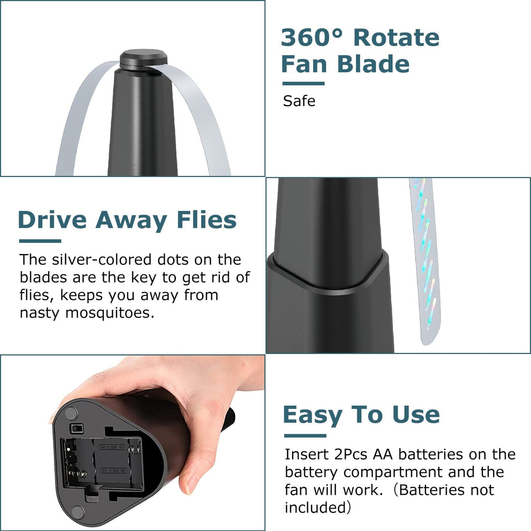 Lisslune | 4-Piece: Fly Repellent Fan Table Battery Operated Insect Repellent