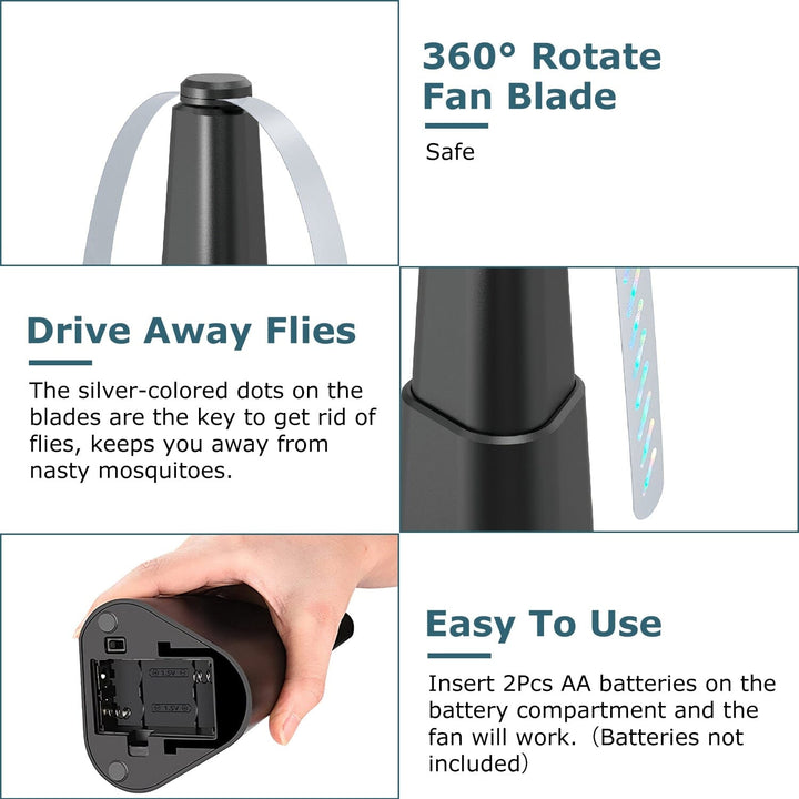 Lisslune | 4-Piece: Fly Repellent Fan Table Battery Operated Insect Repellent