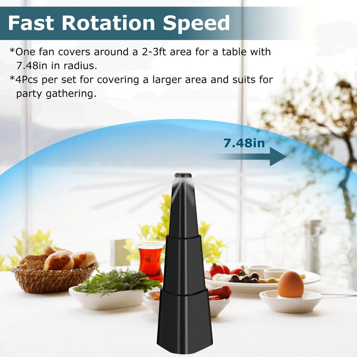 Lisslune | 4-Piece: Fly Repellent Fan Table Battery Operated Insect Repellent