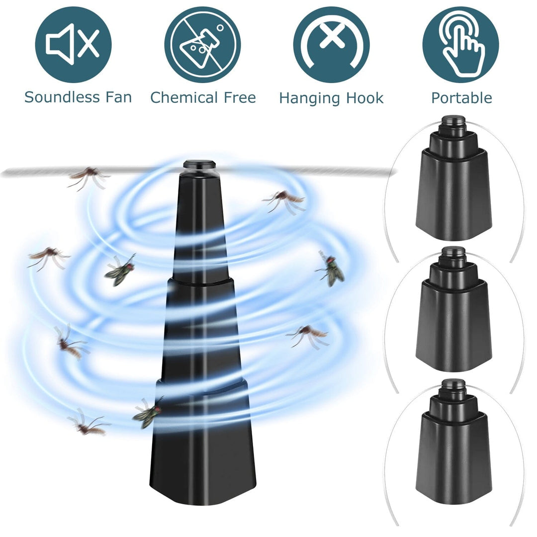 Lisslune | 4-Piece: Fly Repellent Fan Table Battery Operated Insect Repellent