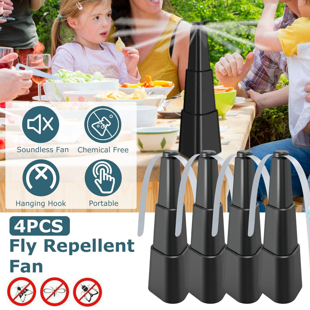 Lisslune | 4-Piece: Fly Repellent Fan Table Battery Operated Insect Repellent