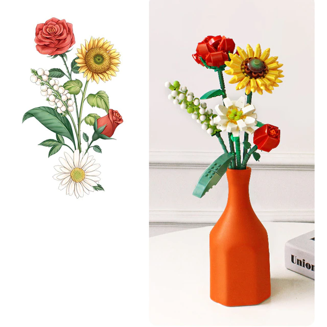 Lisslune | FloraBloom - 3D Flower Bouquet for Calm Spaces