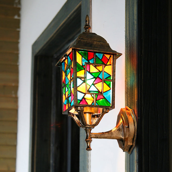 Skørter | Brass 1-Light Wall Mount Lamp Country Metal Birdcage Wall Light Lighting for Outdoor