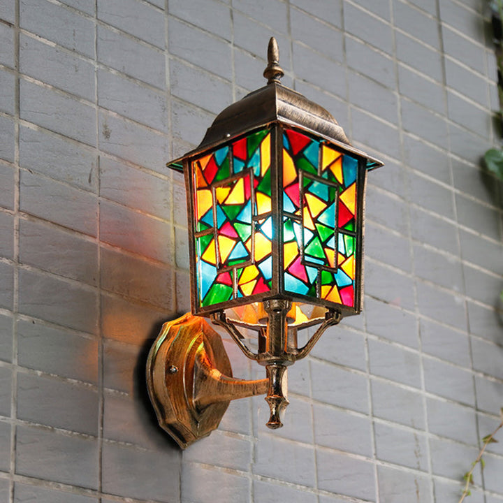 Skørter | Brass 1-Light Wall Mount Lamp Country Metal Birdcage Wall Light Lighting for Outdoor