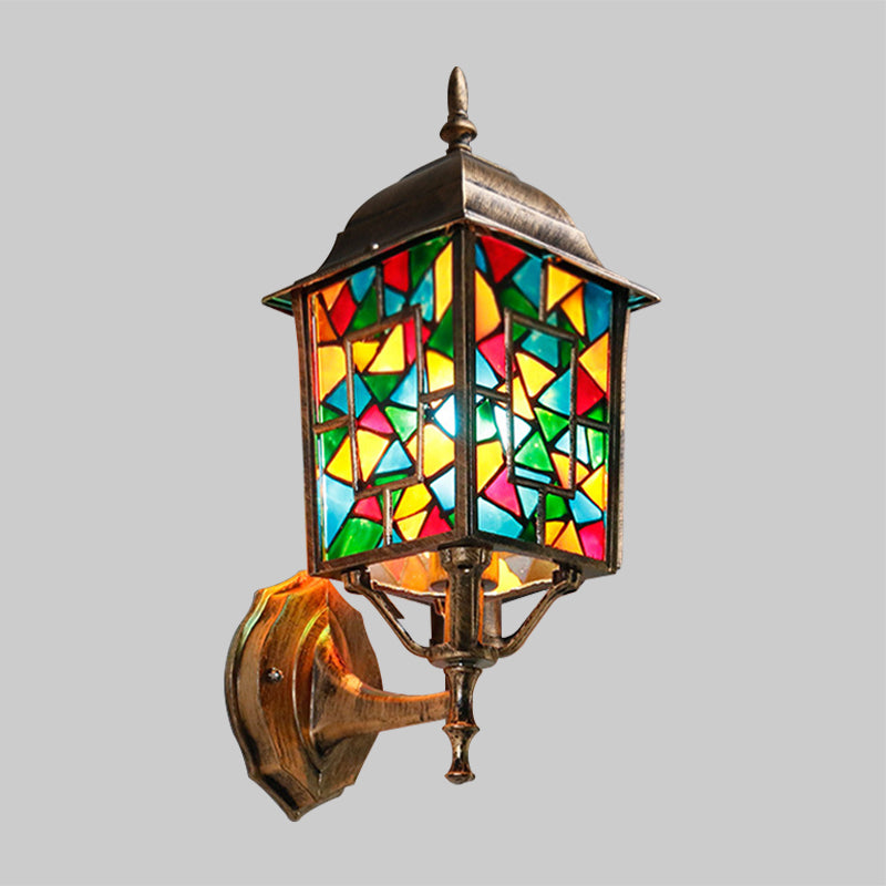 Skørter | Brass 1-Light Wall Mount Lamp Country Metal Birdcage Wall Light Lighting for Outdoor