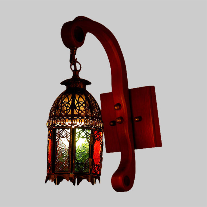 Skørter | Metallic Copper Wall Lamp Fixture Lantern 1 Head Vintage Wall Lamp Light for Bedroom