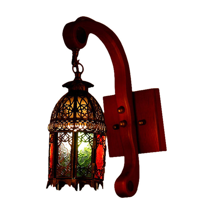Skørter | Metallic Copper Wall Lamp Fixture Lantern 1 Head Vintage Wall Lamp Light for Bedroom