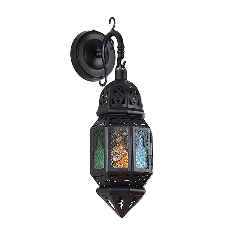 Skørter | Lantern Metallic Wall Light Vintage 1-Light Café Wall Lighting in Black