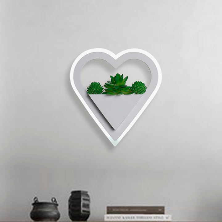 Lisslune | Acrylic White Wall Lamp Round/Rectangular/Diamond LED Industrial Plant Wall Lighting Fixture in Warm/White Light