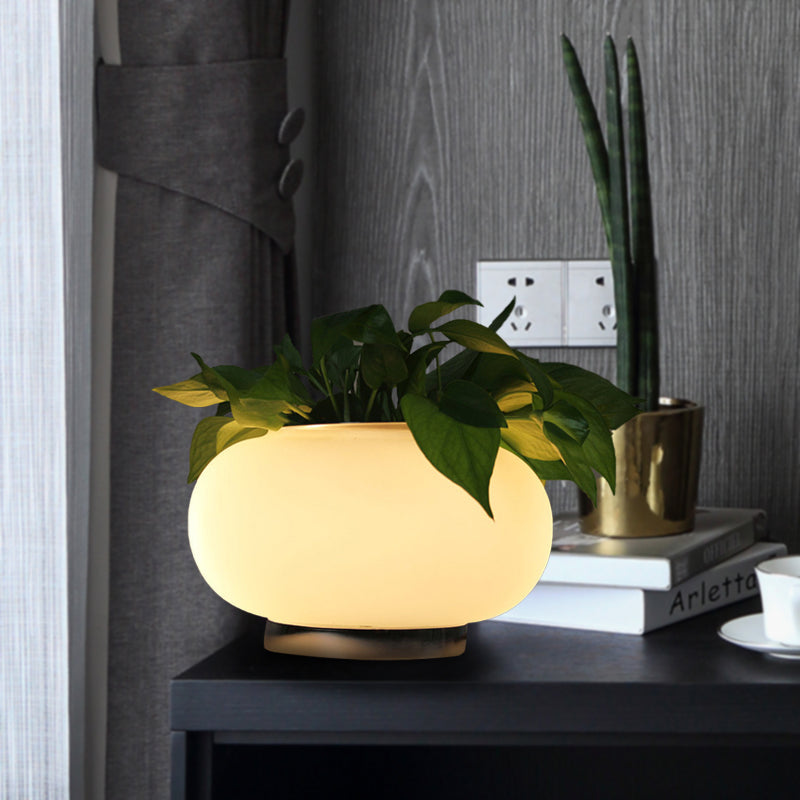 Lisslune | Floraluxe – Oval Glass Nightstand Lamp