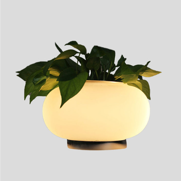 Lisslune | Floraluxe – Oval Glass Nightstand Lamp