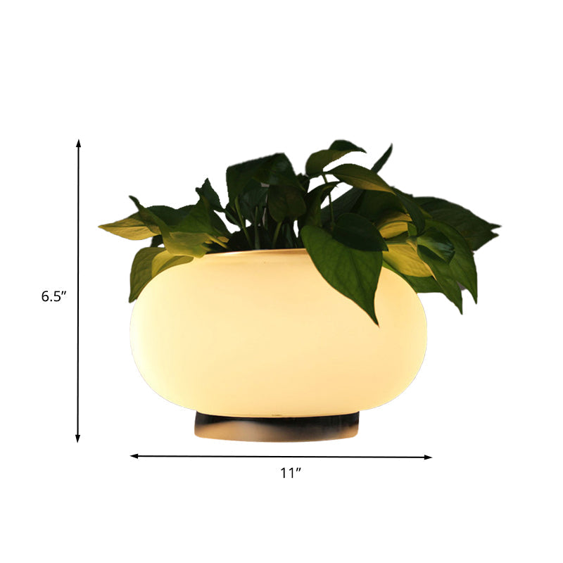 Lisslune | Floraluxe – Oval Glass Nightstand Lamp