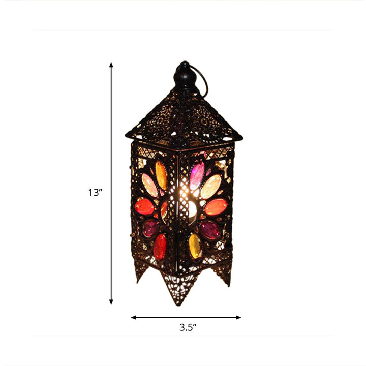 Lisslune | Zafira – eclectic metal night lamp with boho charm