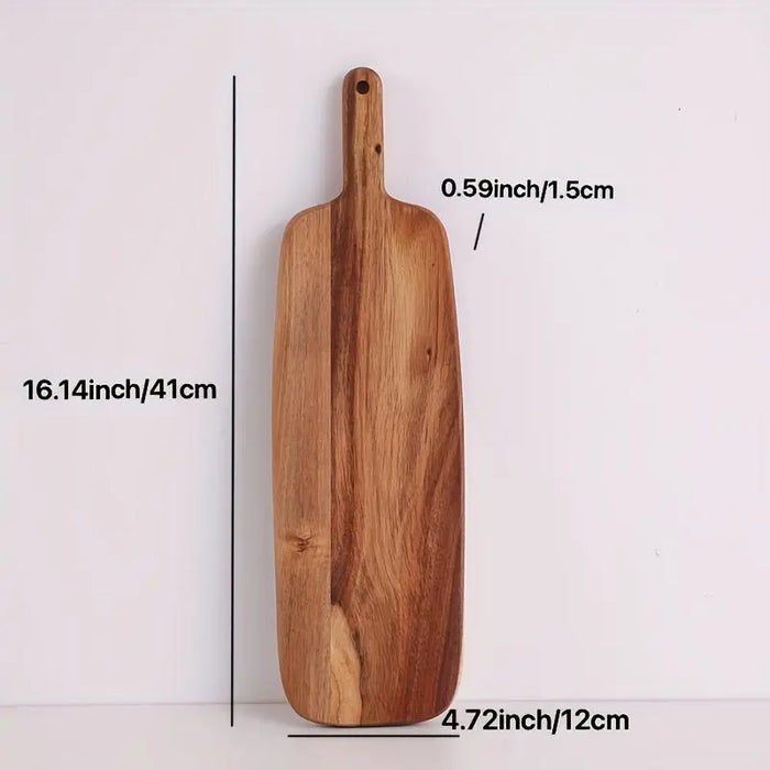 Lisslune | RusticChef - Wooden Cutting Board with Handle for Cooking and Serving