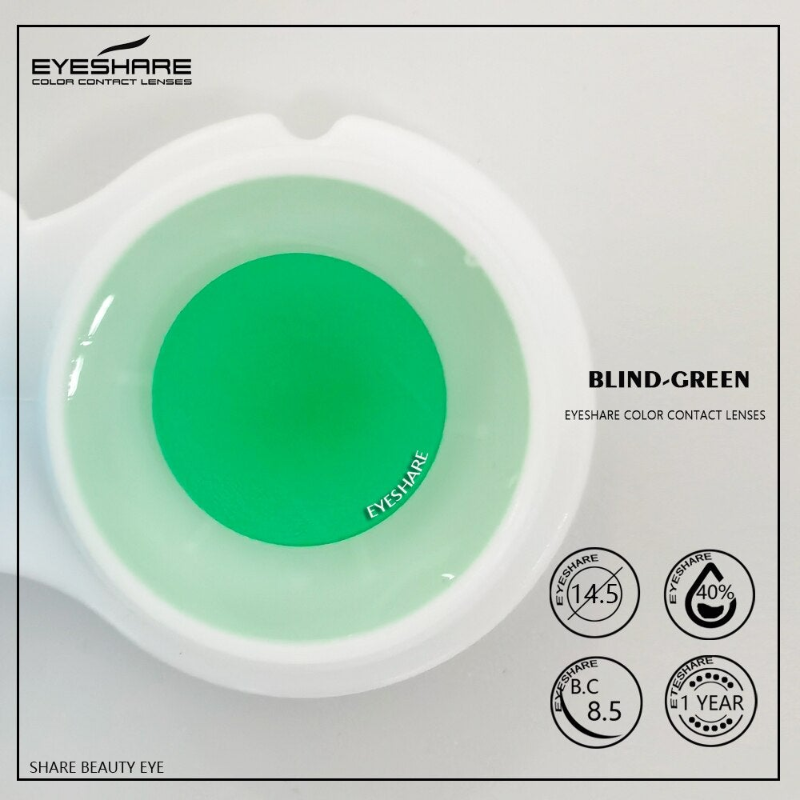 Rynx Cosplay BLIND Green 14.5mm 1 Pair | 1 Year