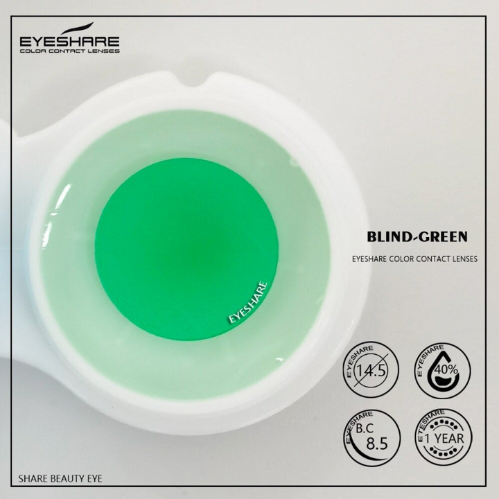 Rynx Cosplay BLIND Green 14.5mm 1 Pair | 1 Year