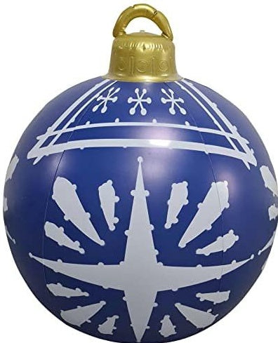 Lisslune | Inflatable Christmas Ball Outdoor Decoration 60cm – Weather Resistant PVC Christmas Decoration