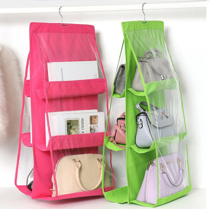 Lisslune | Hanging Handbag Organizer – Double-sided Design with 6 Compartments