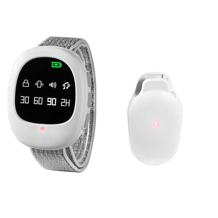 Lisslune | Wireless Bedwetting Alarm with Vibration Signal & Timer Function - USB Rechargeable
