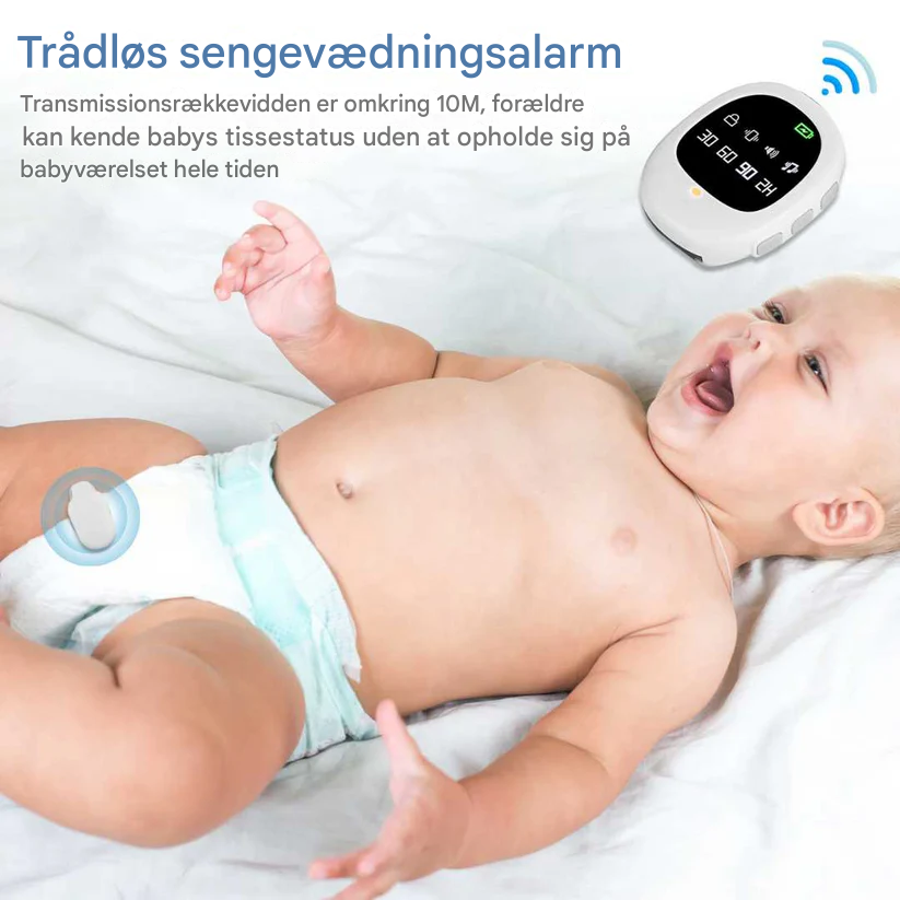 Lisslune | Wireless Bedwetting Alarm with Vibration Signal & Timer Function - USB Rechargeable