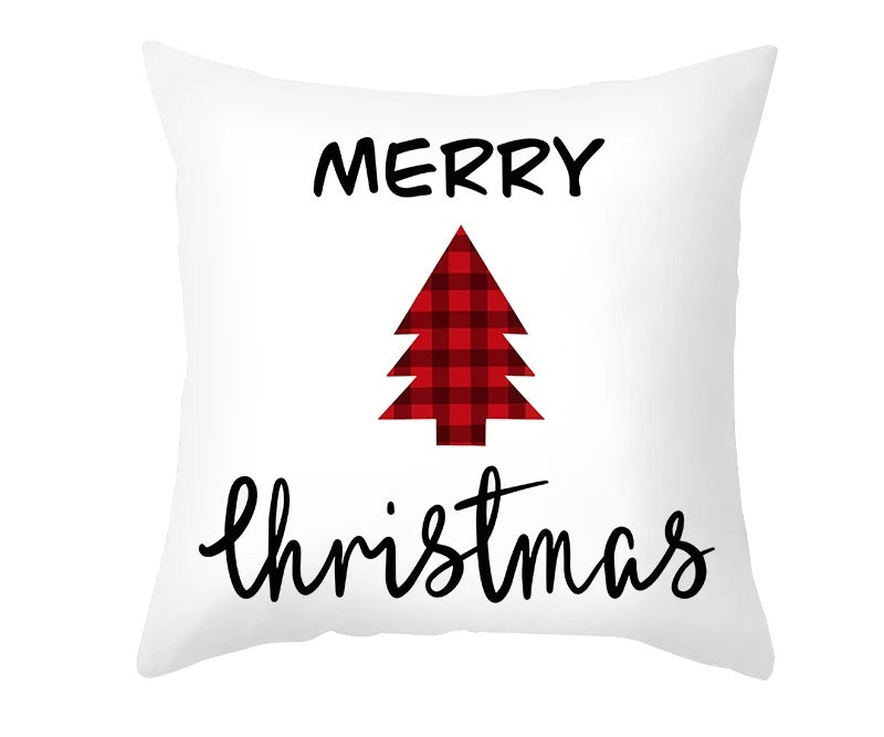 Lisslune | Christmas Cushion Cover – Festive Santa & Elk Design for Holiday Decor & Perfect New Year Gift