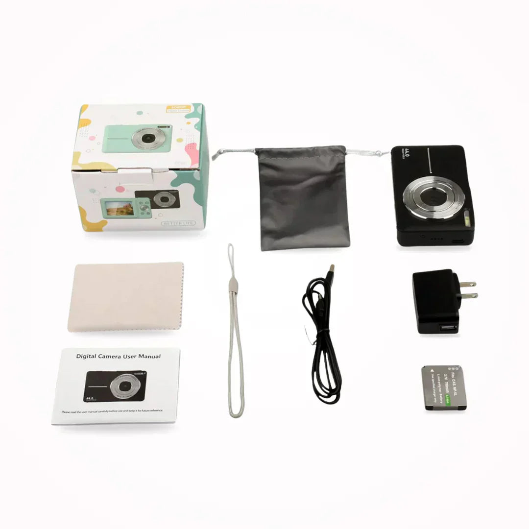 Lisslune | Vintage Digital Camera – Snapora | Retro Style Compact Camera with 1080p HD