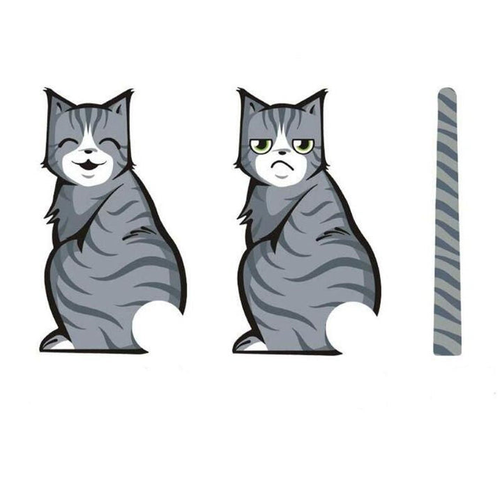 Lisslune | Reflective Cartoon Cat Car Stickers with Moving Tail