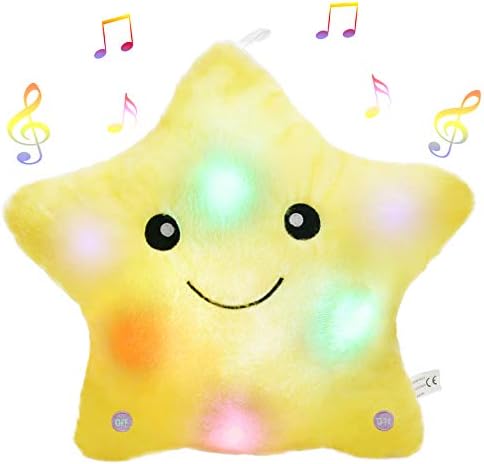 Lisslune | StarGlow Plush Night Light – Soft Stuffed Animal with Music and Light