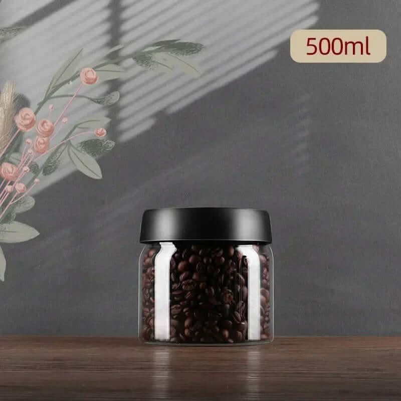 Lisslune | Glass Coffee Bean Container – Airtight Aroma Preservation Jar