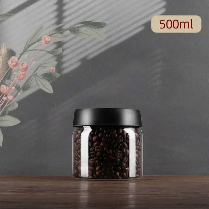 Lisslune | Glass Coffee Bean Container – Airtight Aroma Preservation Jar