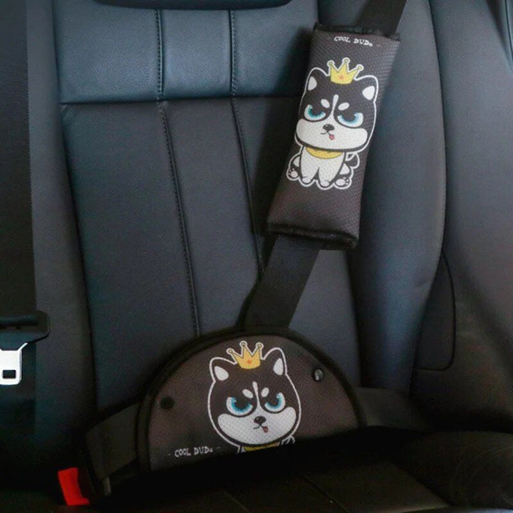 Lisslune | Children's Cartoon Safety Seatbelt Cushion and Adjustment Set
