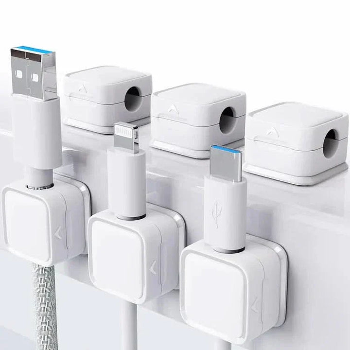 Lisslune | Magnetic Cable Organizer Clip for Desk & Office
