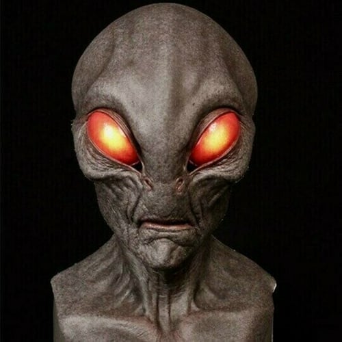 Lisslune | Realistic Alien Mask – Latex and Silicone Halloween Mask for Cosplay and Parties