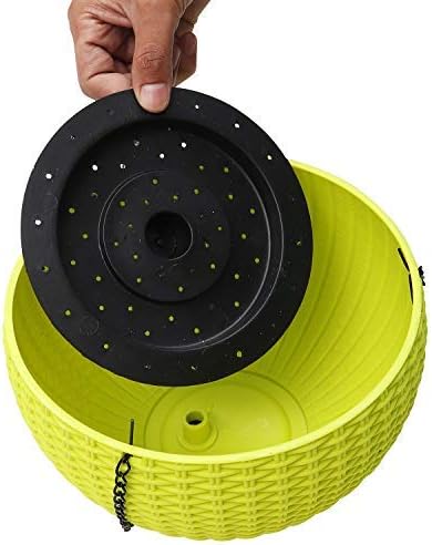 Lisslune | Woven hanging basket for plants with chain – Ideal for balcony and garden